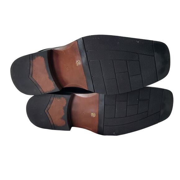 JF J. Ferrar DASH Dress Shoes Mens 10.5 M Black Flux Leather Squared Toe Office - Picture 9 of 12